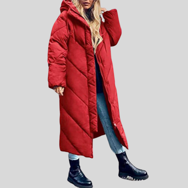 Zelia – Warm Long Winter Jacket for Women with Adjustable Hood