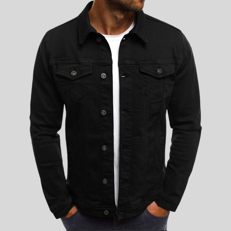 Albin – Slim Fit Denim Jacket with Button Closure