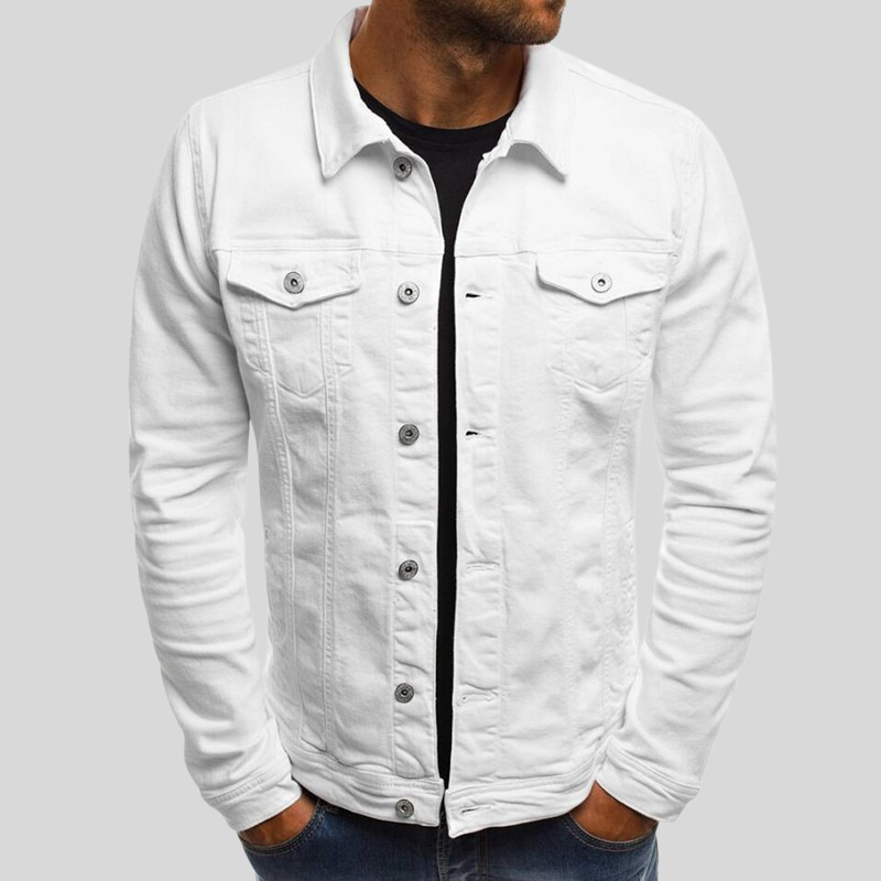 Albin – Slim Fit Denim Jacket with Button Closure