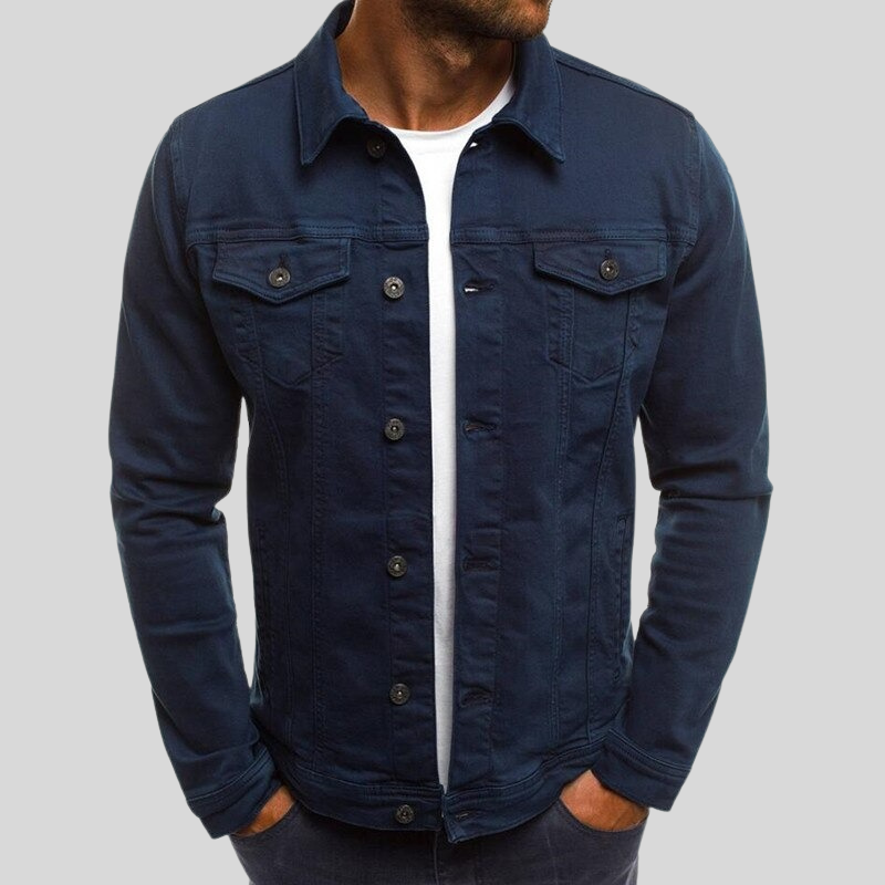 Albin – Slim Fit Denim Jacket with Button Closure