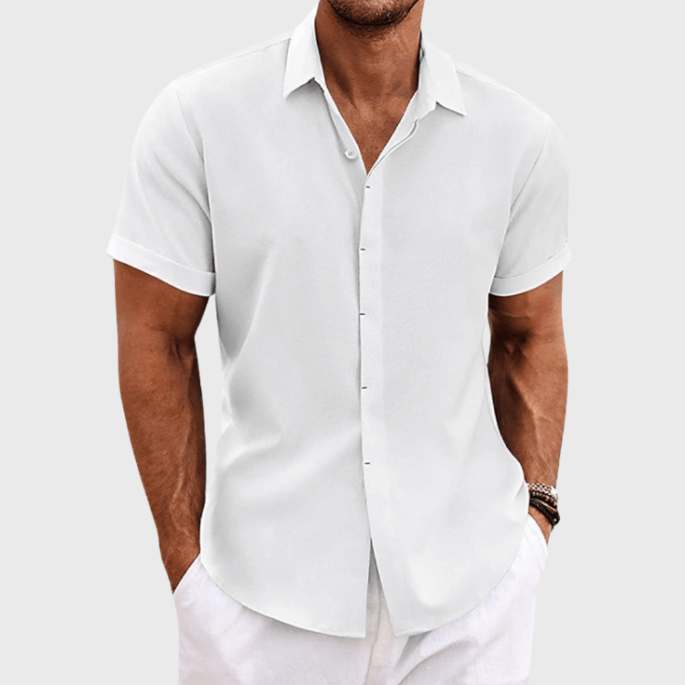 Daniel | Premium cotton shirt with short sleeves and buttons