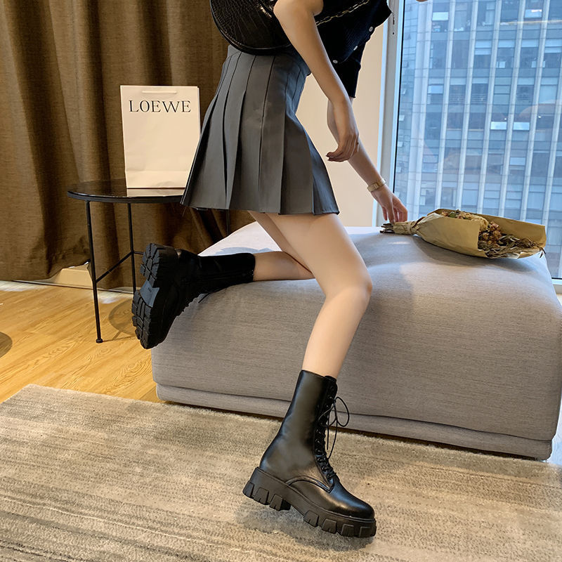 ILONA™ | Mid-calf Winter Boots with Lacing & Zipper