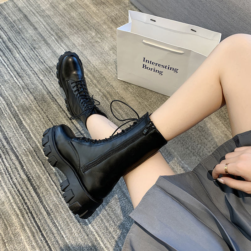 ILONA™ | Mid-calf Winter Boots with Lacing & Zipper