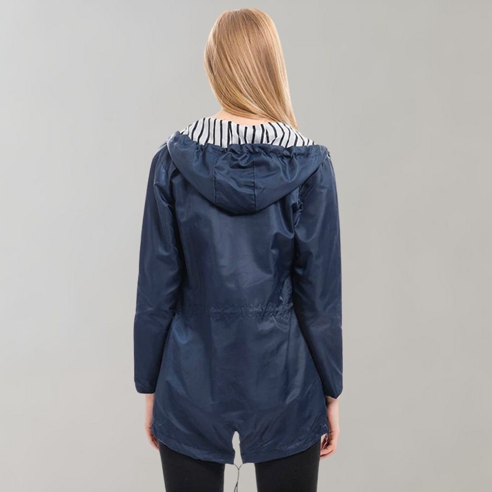 LYNORA™ | Women's Long Raincoat with Waterproof Design and Adjustable Hood