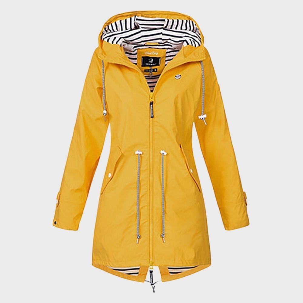 LYNORA™ | Women's Long Raincoat with Waterproof Design and Adjustable Hood