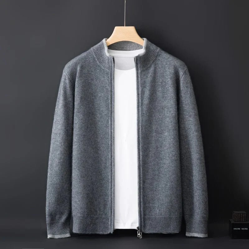 NOEL | Zip-cardigan i ægte merinould til herrer
