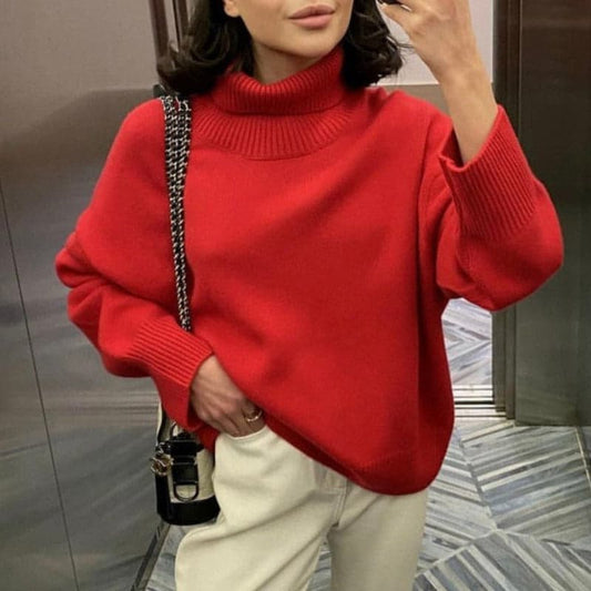 Ingrida knitted turtleneck – loose fit for women who like relaxed chic