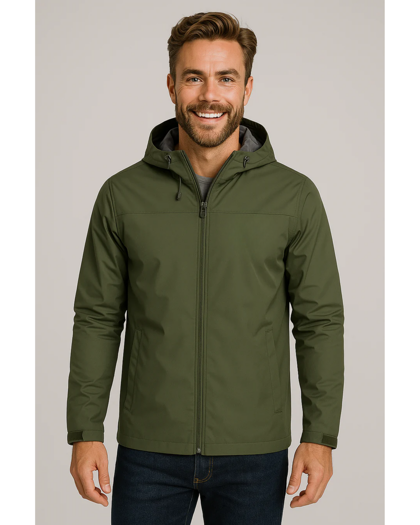 Mikael | Waterproof rain jacket with hood and lightweight zipper