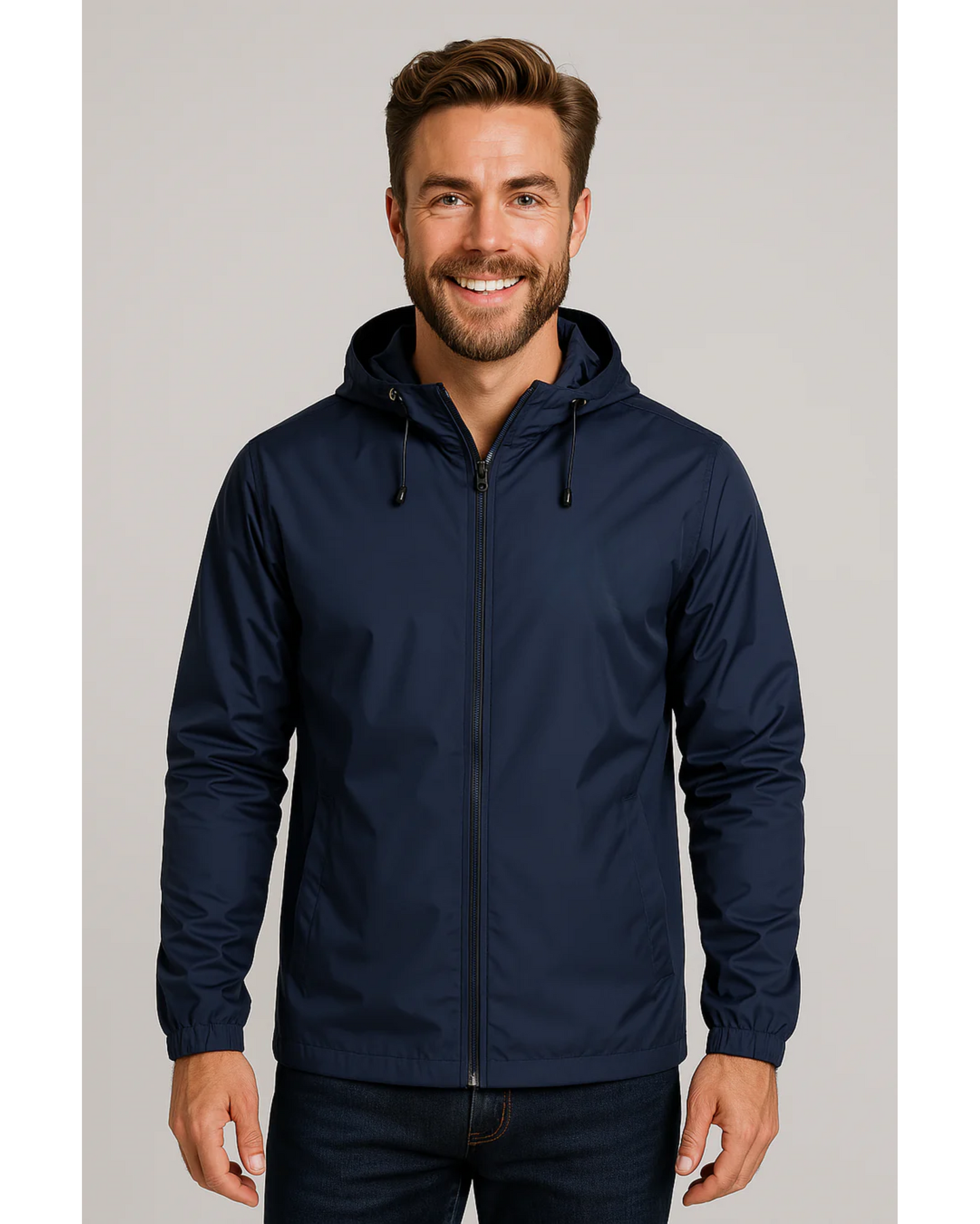 Mikael | Waterproof rain jacket with hood and lightweight zipper