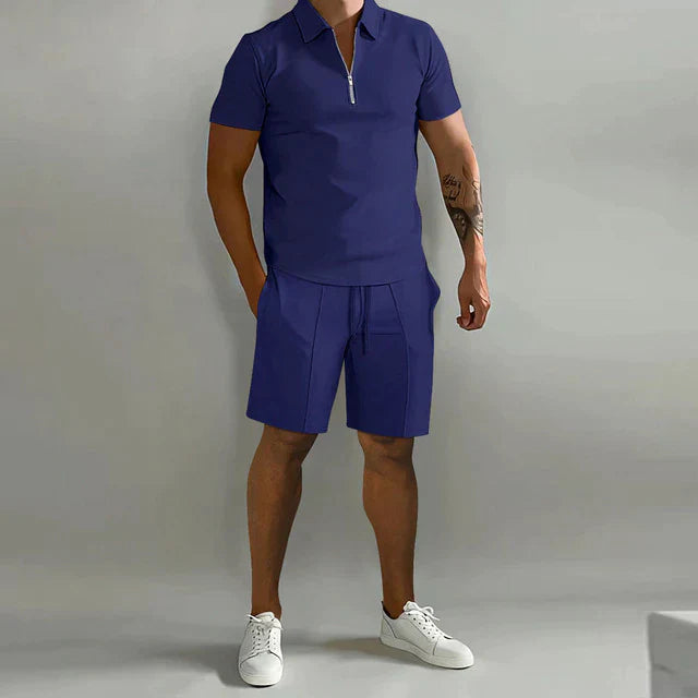 Elio | Elegant Sommarsätt med Pikétröja & Shorts för Herrar