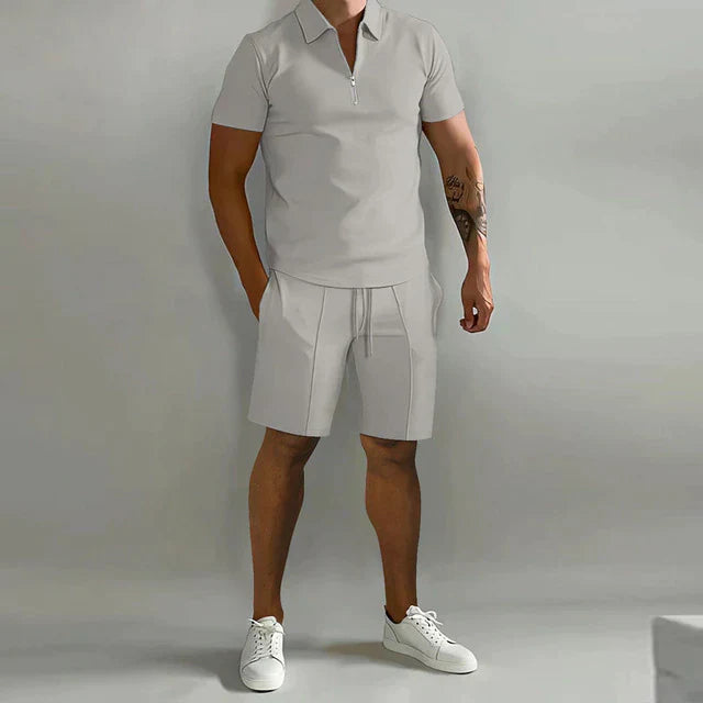 Elio | Elegant Sommarsätt med Pikétröja & Shorts för Herrar