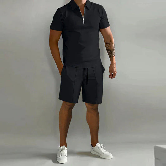 Elio | Elegant Sommarsätt med Pikétröja & Shorts för Herrar