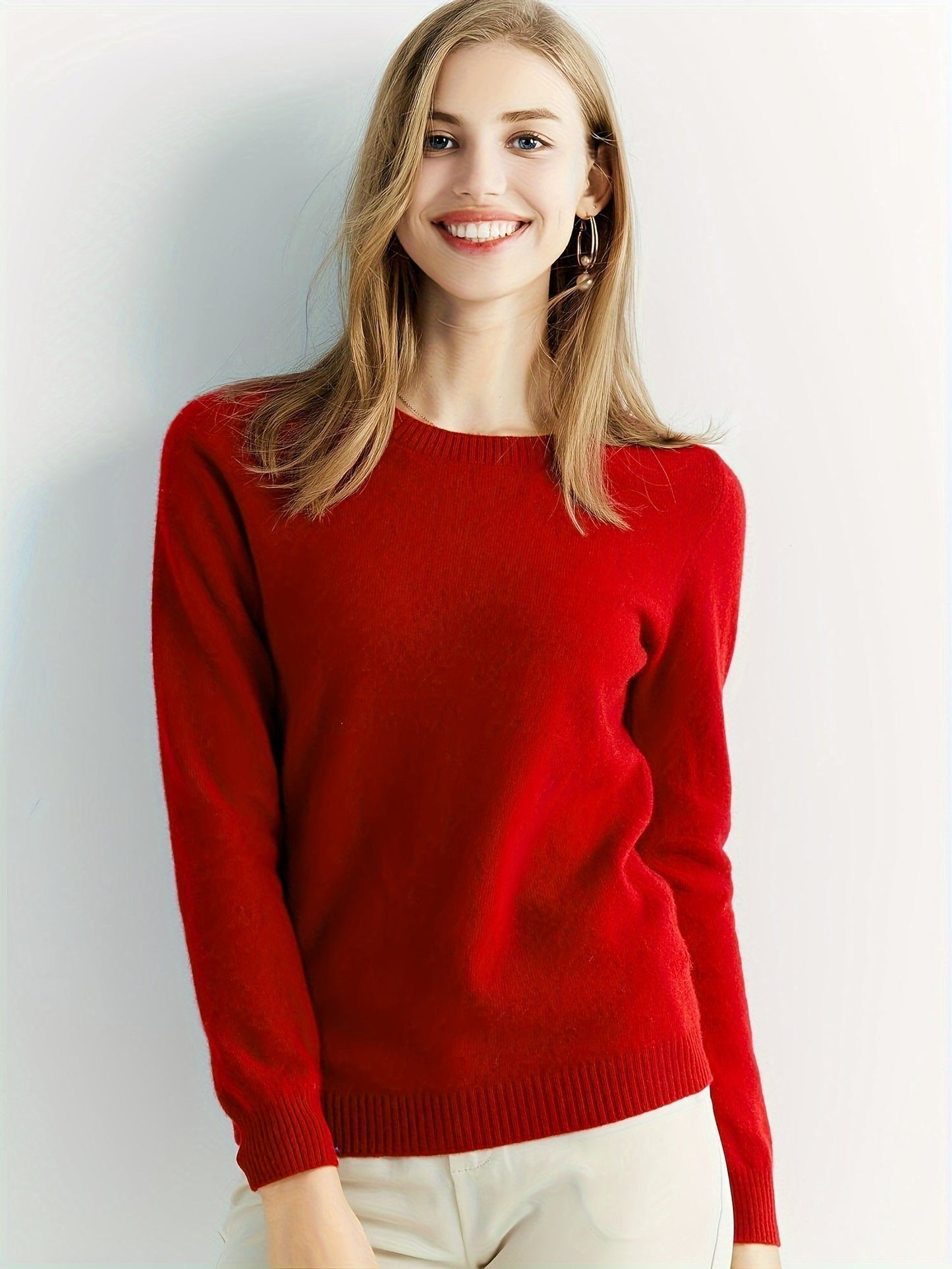 Elvira™ | Light Wool Sweater with Round Neck for Women