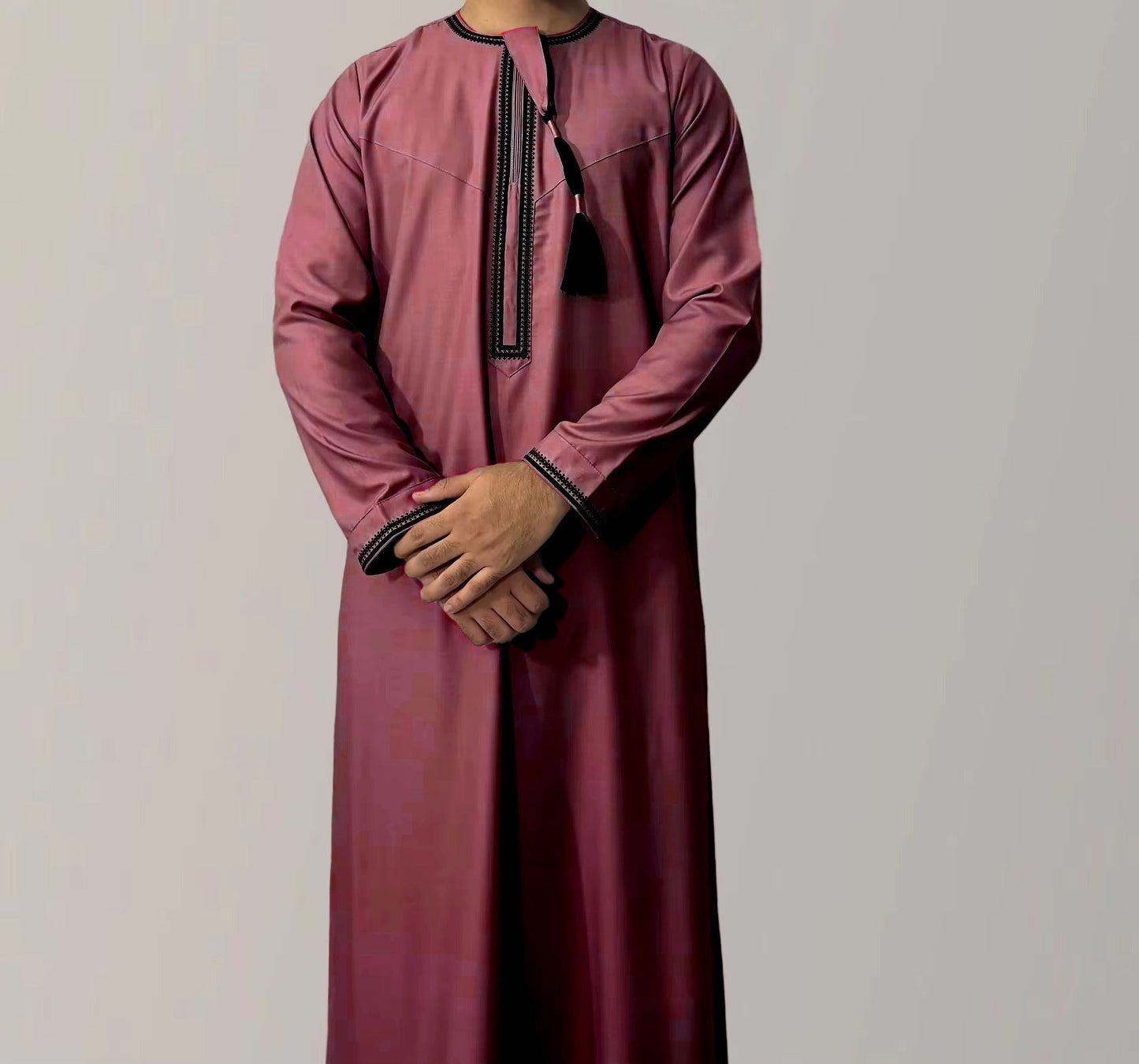 Lennox™ | Light Men's Bathrobe with Decorative Edge | Thin & Airy Bathrobe for Home and Relaxation