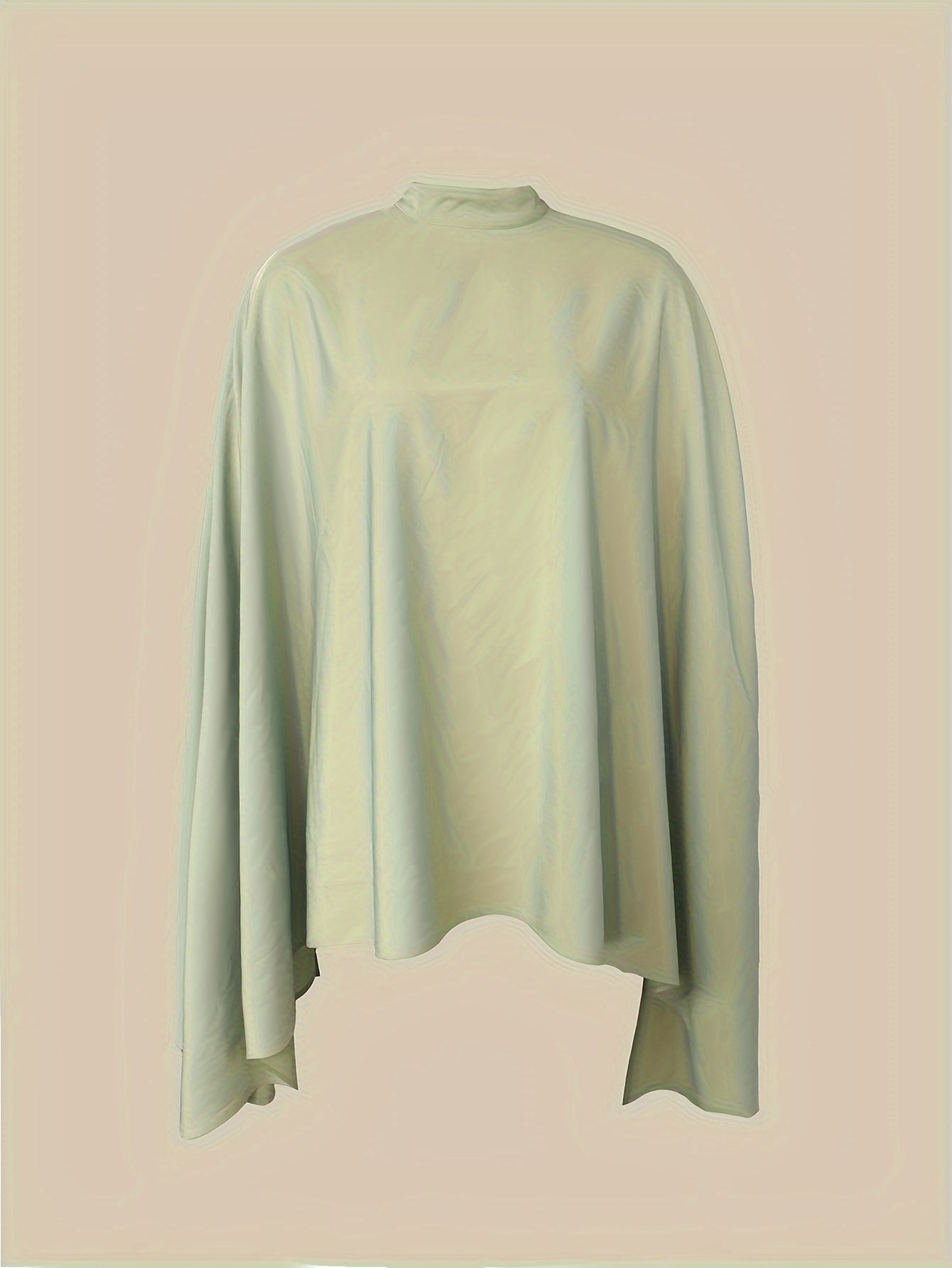 CELINE™ | Elegant langærmet bluse med ståkrave og lynlåsdetailelement