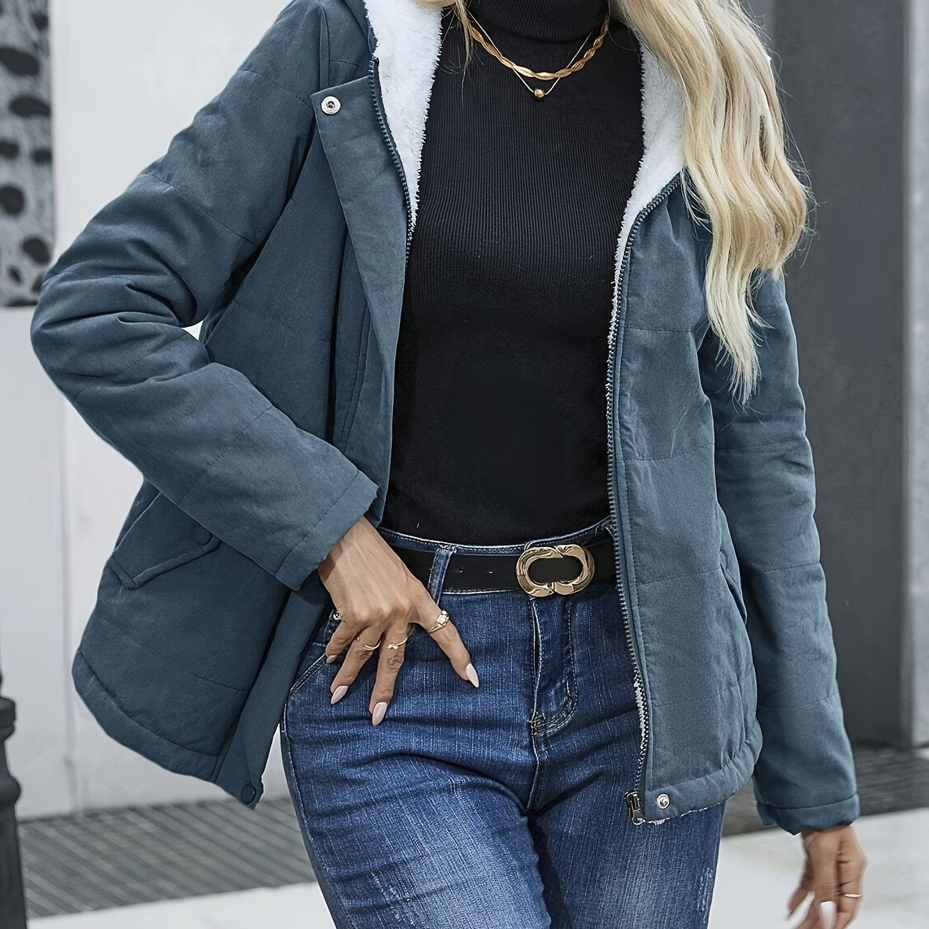 Liora™ | Lightweight Winter Jacket with Hood & Faux Fur for Women