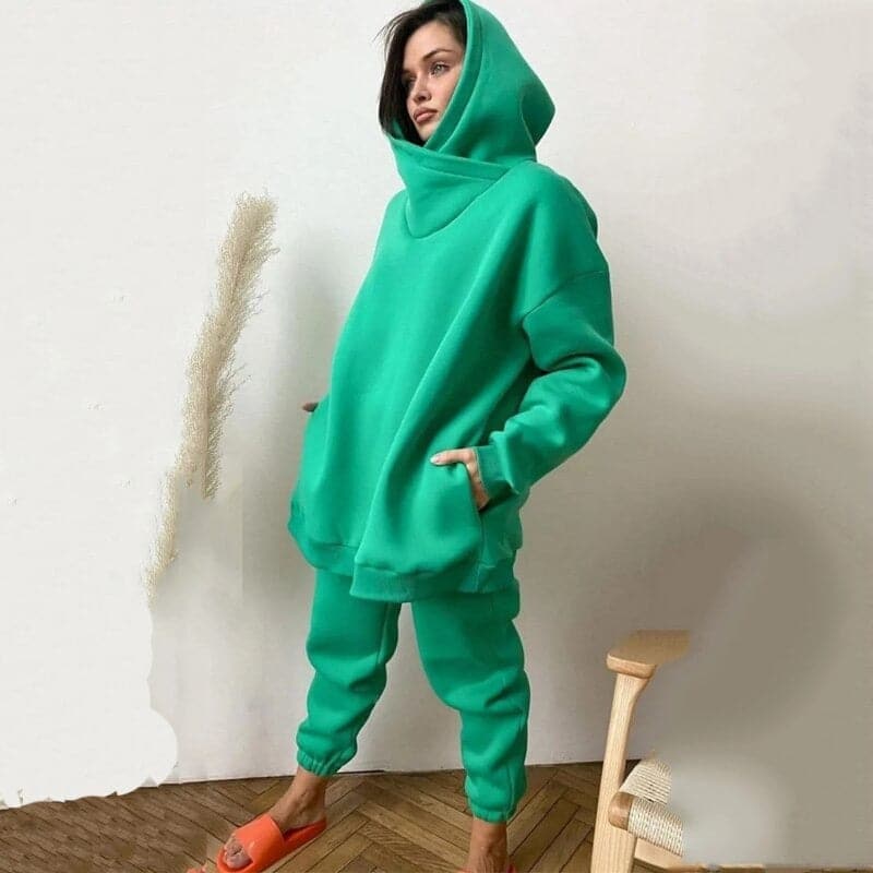 Marlinde – Oversize Bomulls Hoodie Loungeset för Damer