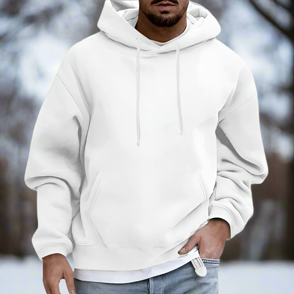 Mr Relaxed Soft Cotton Hoodie with Kangaroo Pocket and Drawstring