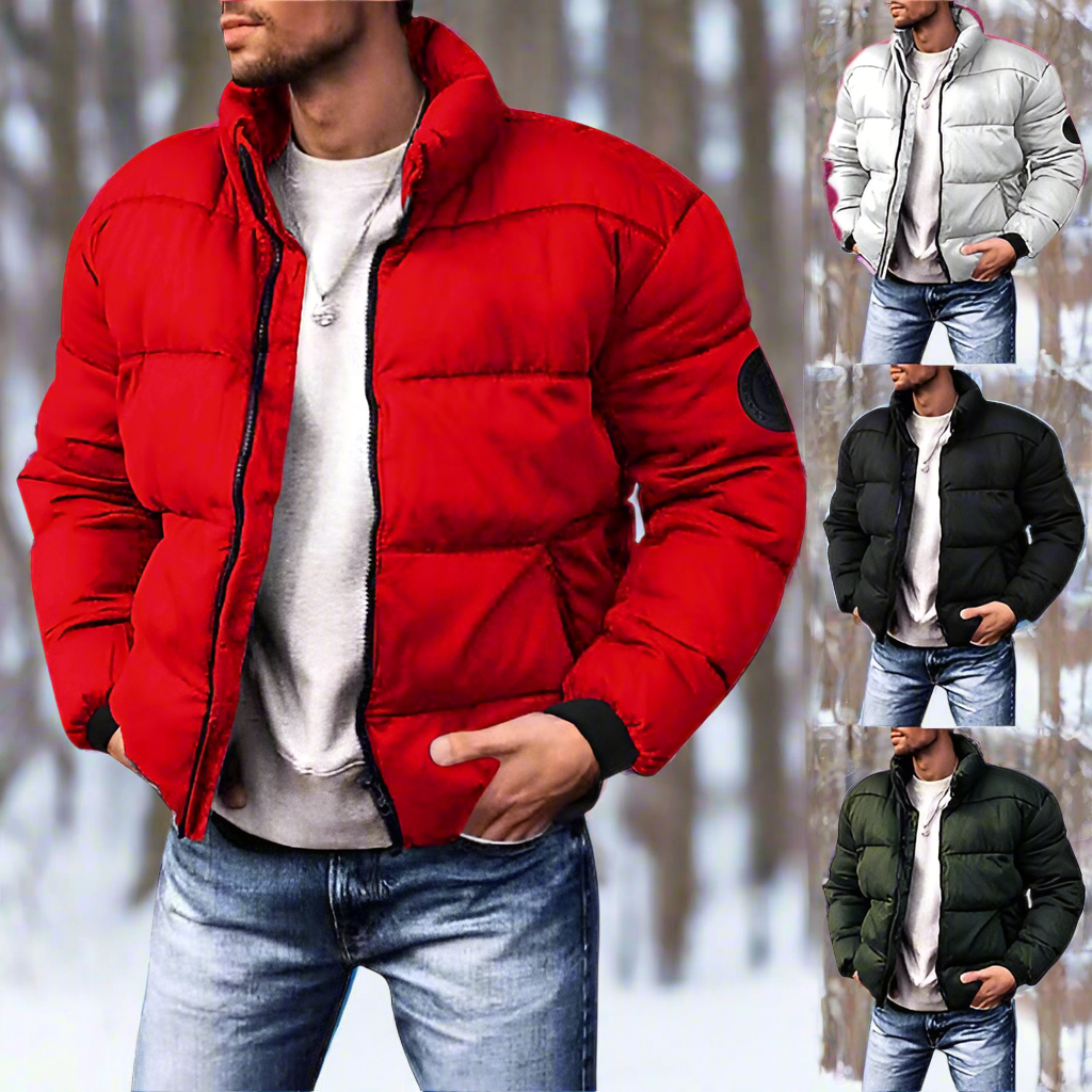 Mr. Puffer Jacket – Lightweight Padded & Water-Repellent with High Collar