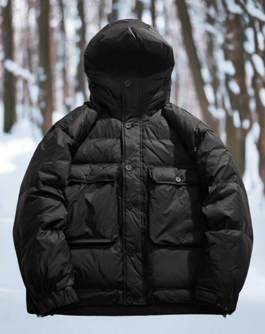Quilted Puffer Jacket Men – Padded Design with Button & Zipper