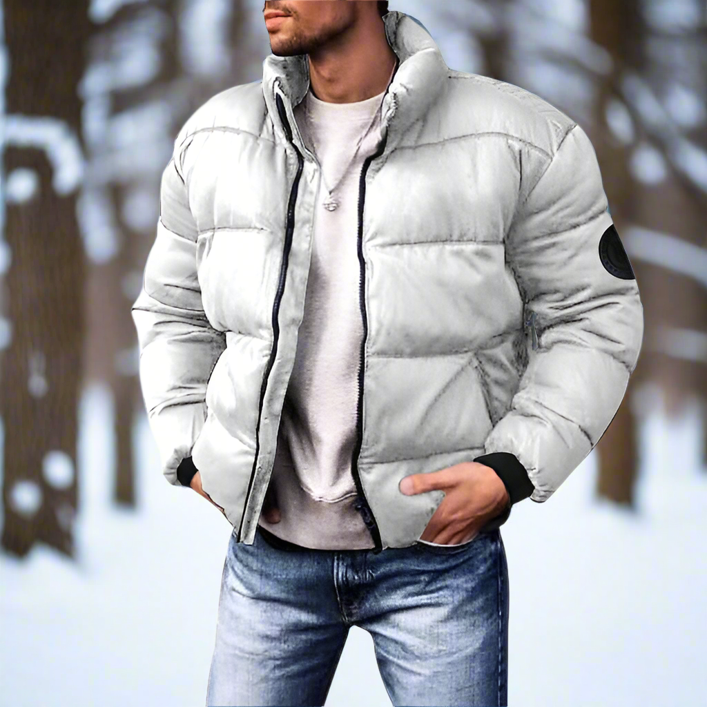 Mr. Puffer Jacket – Lightweight Padded & Water-Repellent with High Collar