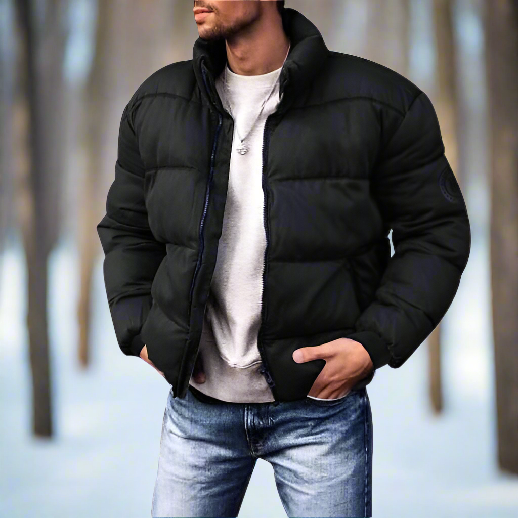 Mr. Puffer Jacket – Lightweight Padded & Water-Repellent with High Collar