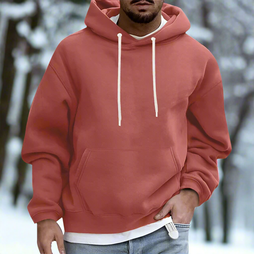 Mr Relaxed Soft Cotton Hoodie with Kangaroo Pocket and Drawstring