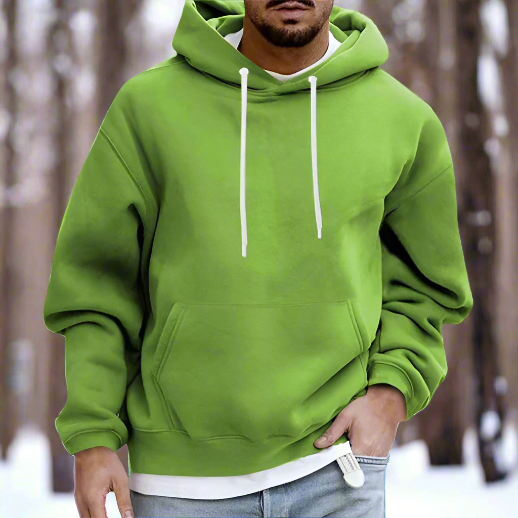 Mr Relaxed Soft Cotton Hoodie with Kangaroo Pocket and Drawstring
