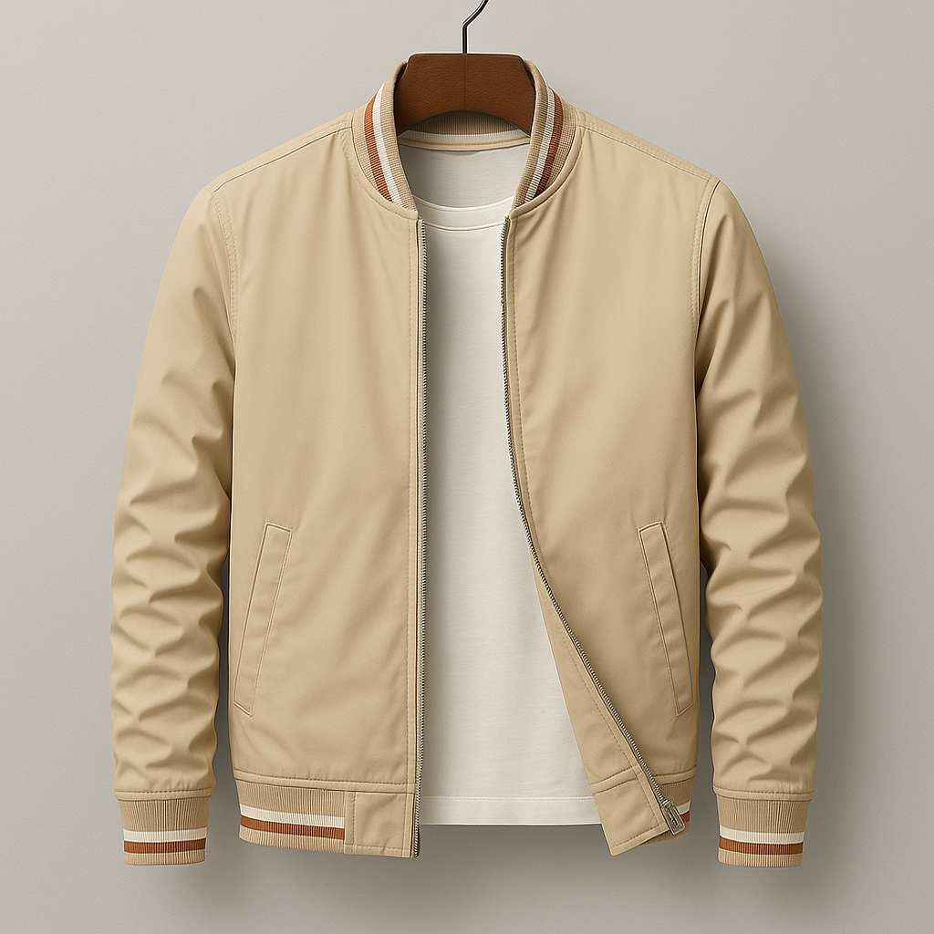 Erik | Light bomber jacket with ribbed edge