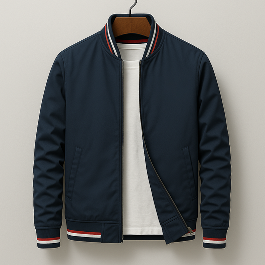 Erik | Light bomber jacket with ribbed edge