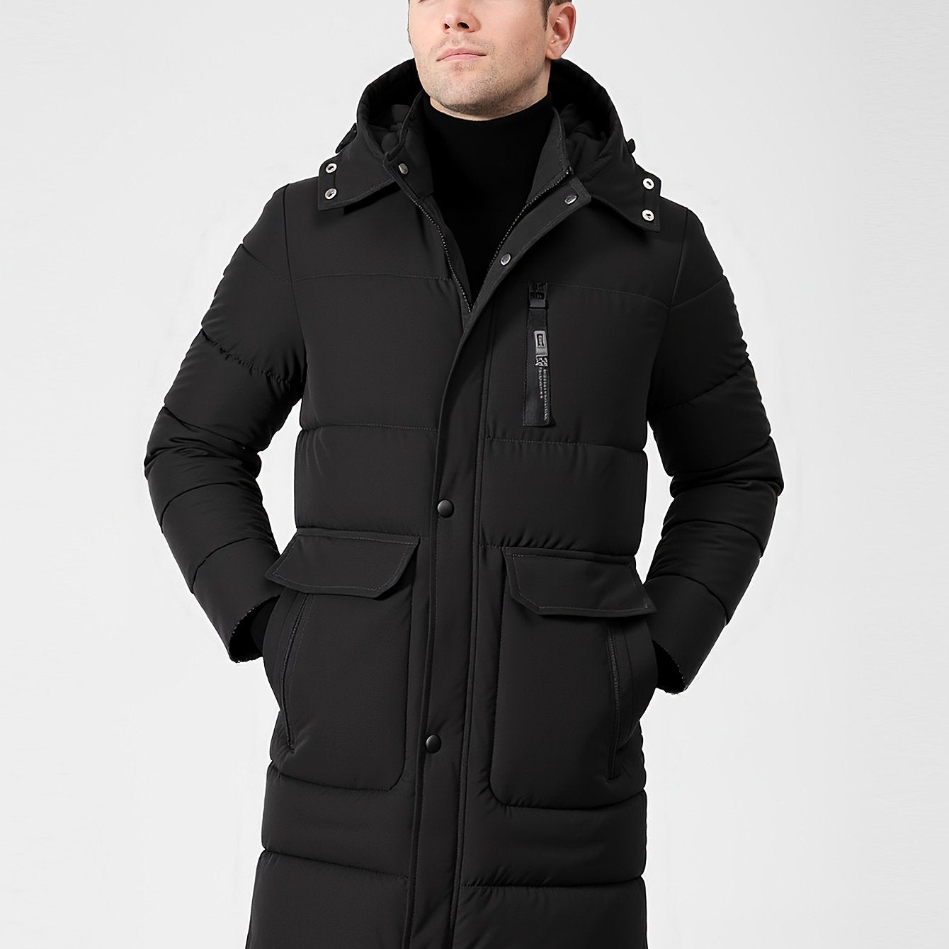 Emrik | Heavy Winter Jacket with Hood and Warming Lining for Men