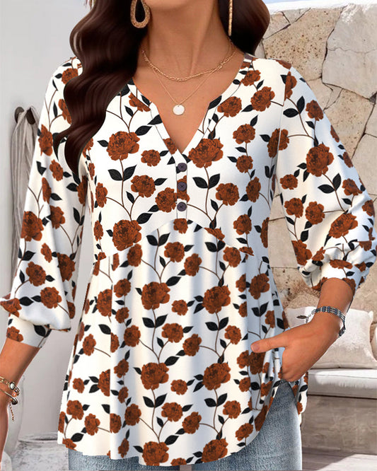 ELMA | Printed Blouse with Loose Fit