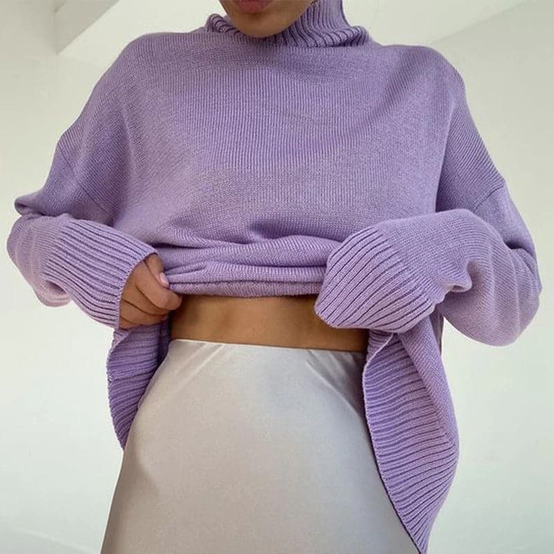 Ingrida knitted turtleneck – loose fit for women who like relaxed chic