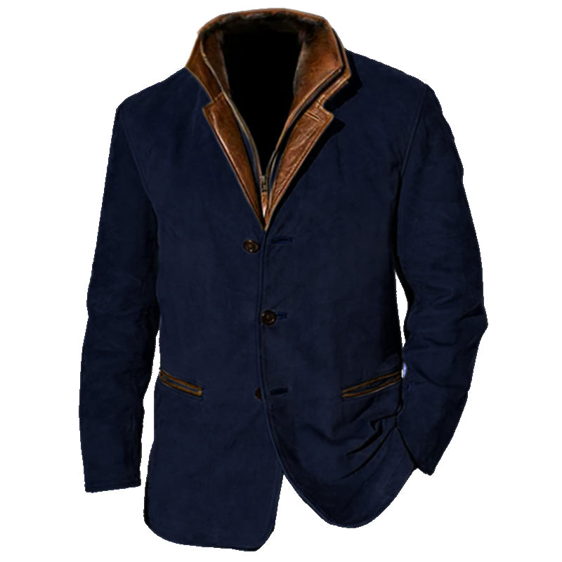 Jhonny | Vintage leather-like coat with structured fit