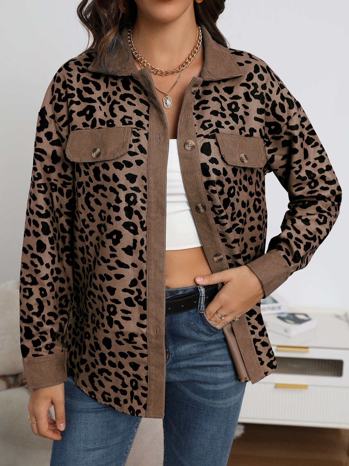 Diantha Leopardprintjakke til kvinder – Chic forårsjakke