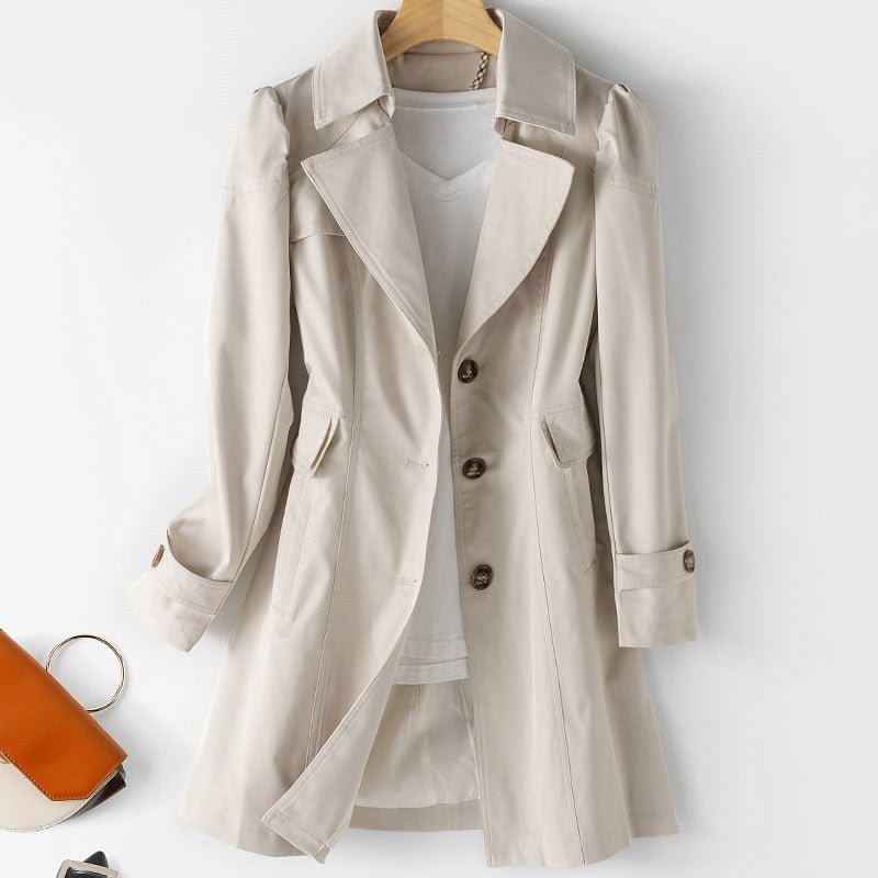 JULIET™ | Klassisk Trenchcoat med Knäppning & Feminint Snitt