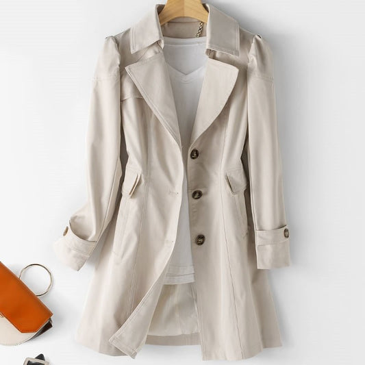 JULIET™ | Klassisk Trenchcoat med Knäppning & Feminint Snitt
