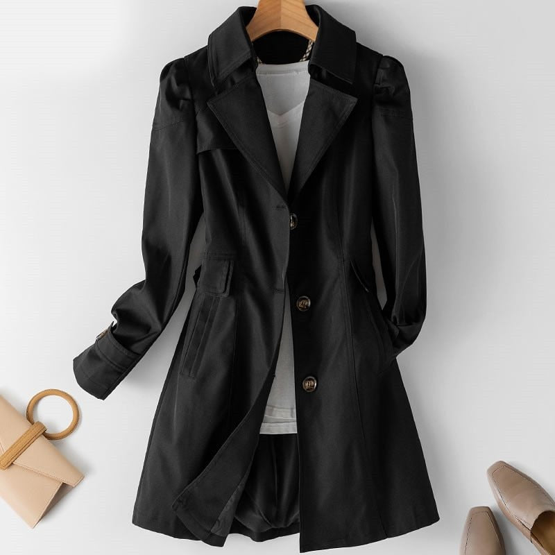 JULIET™ | Klassisk Trenchcoat med Knäppning & Feminint Snitt