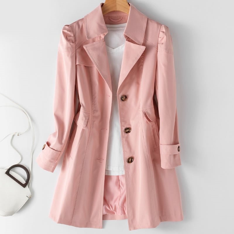 JULIET™ | Klassisk Trenchcoat med Knäppning & Feminint Snitt