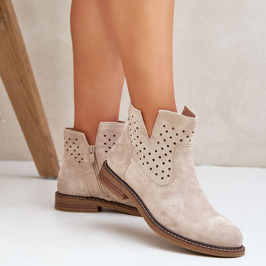 Veyla™ | Elegant Ankle Boots in Eco-Suede | Style & Comfort in Harmony