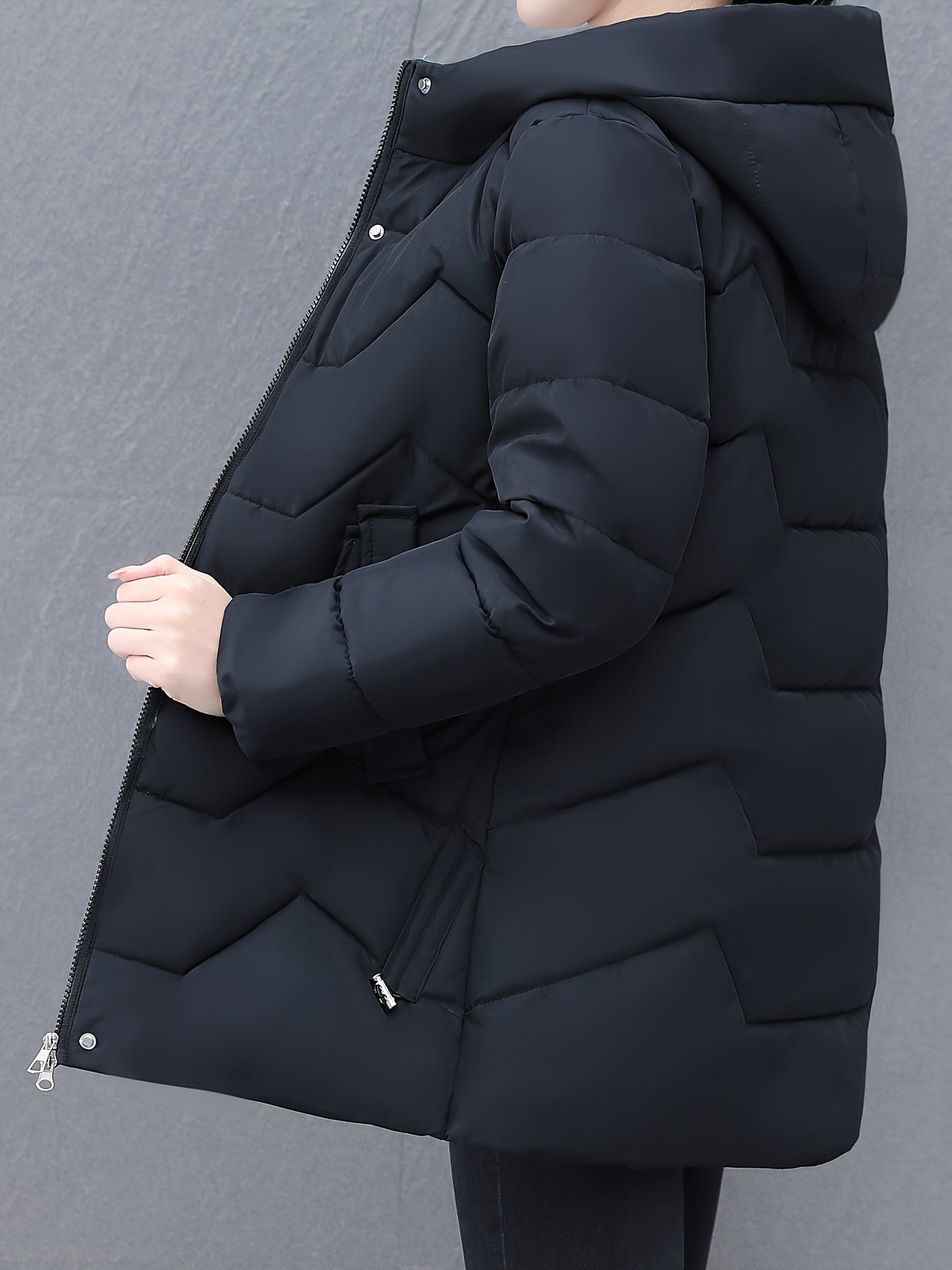 Aurélie™ | Mid-length Puffer Winter Jacket with Hood