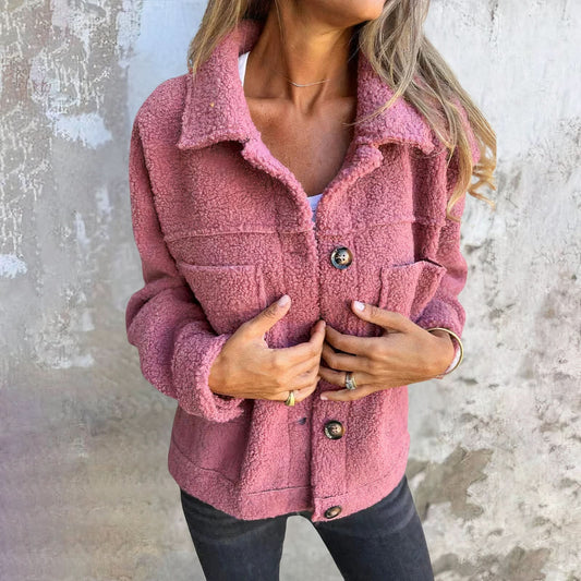 Thyraelle - Cozy Sherpa Fleece Jacket for Women