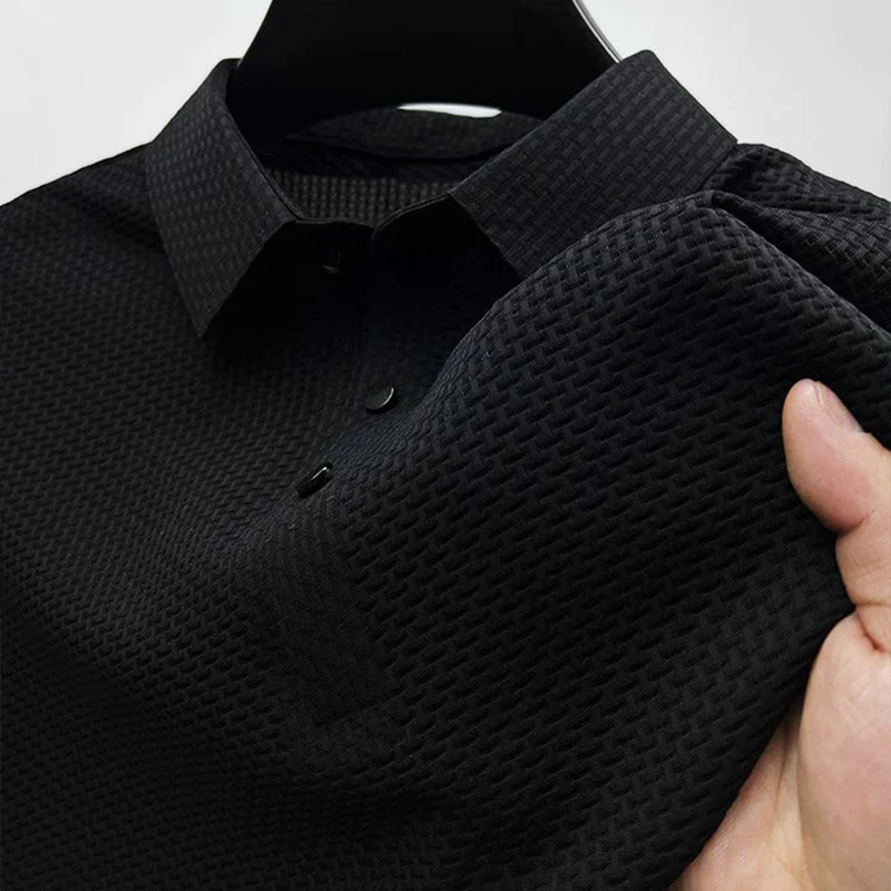 Patrik | Textured short-sleeve polo shirt