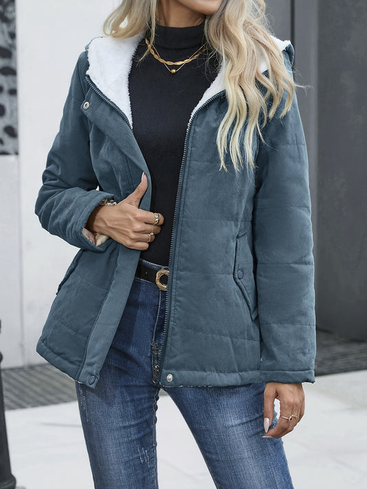 Liora™ | Lightweight Winter Jacket with Hood & Faux Fur for Women