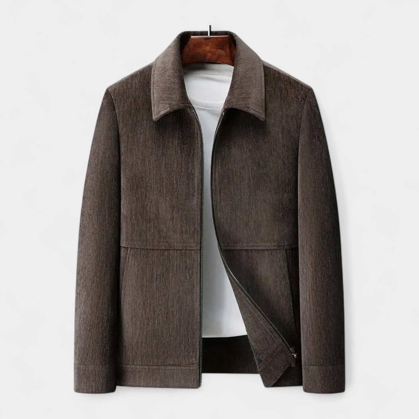 Norrskenberg™ | Herr Texturerad Harrington-Överskjorta | Tidlös &amp; Mångsidig Design