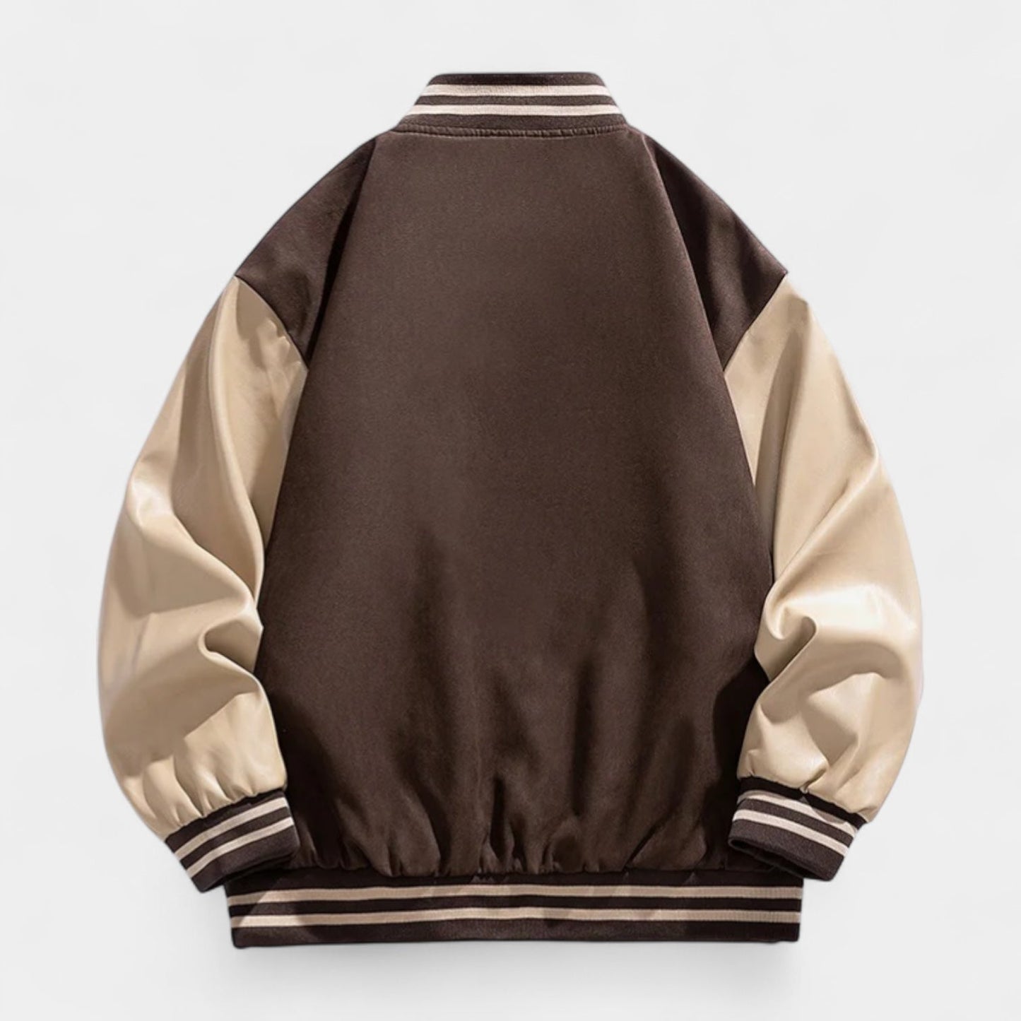 Alfredsson College Jacket with Leather Sleeves – Trendy Men's Jacket
