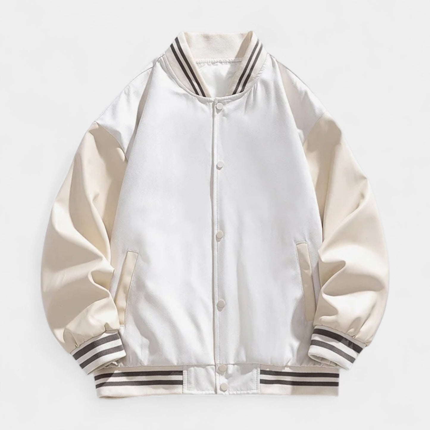 Alfredsson College Jacket with Leather Sleeves – Trendy Men's Jacket