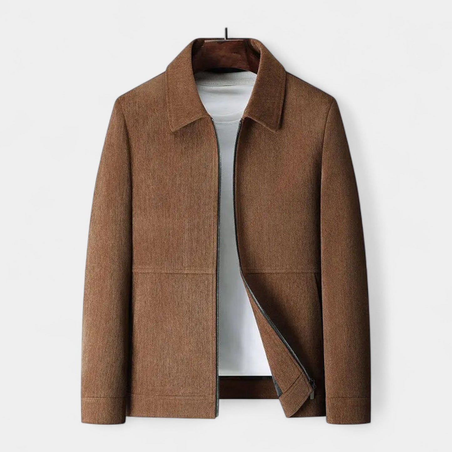 Norrskenberg™ | Herr Texturerad Harrington-Överskjorta | Tidlös &amp; Mångsidig Design