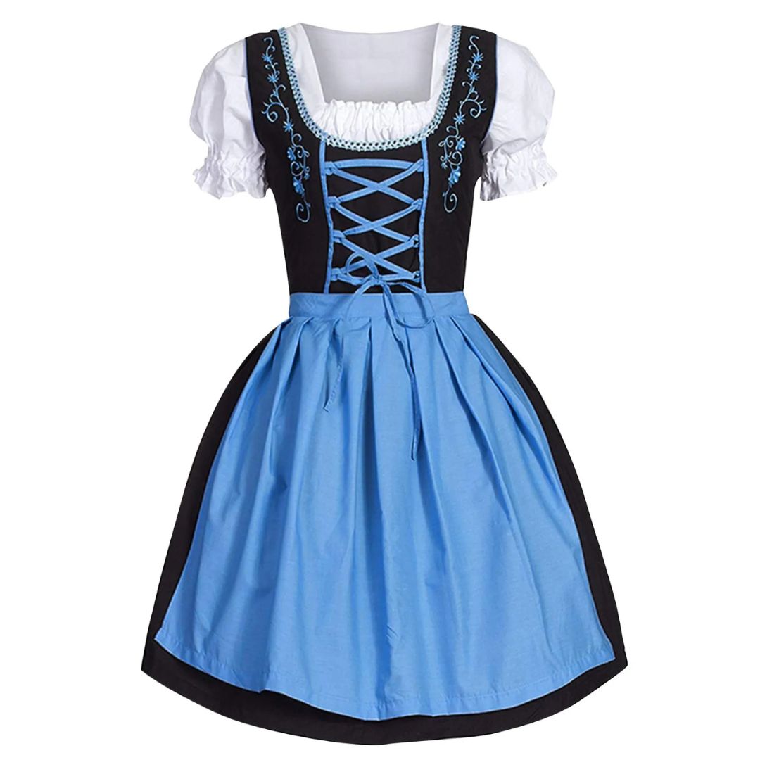 Dame bayersk dirndl-kjole - perfekt til Oktoberfest, fest og festival
