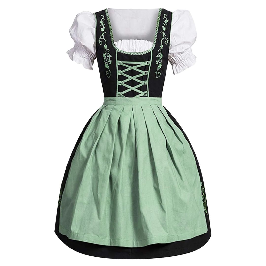 Dame bayersk dirndl-kjole - perfekt til Oktoberfest, fest og festival